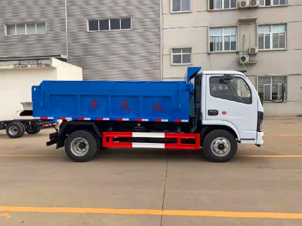 東風小多利卡國六藍牌5方自卸式垃圾車